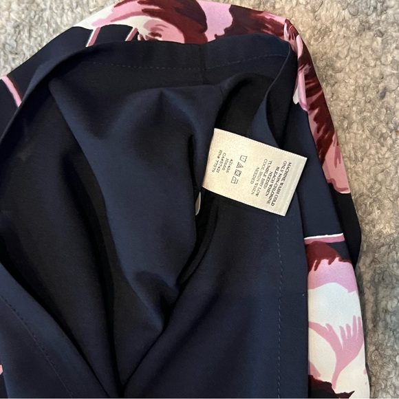 New w/o tag Ann Taylor navy pink white ginkgo print shift dress - Picture 7 of 7